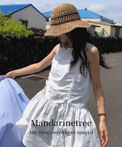 Bane Ribbon Shirring String Mini Midi Dress Bustier Layered Dress 2 Color Self Wedding