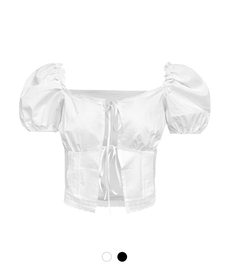 Rabbit Strap Puff Blouse
