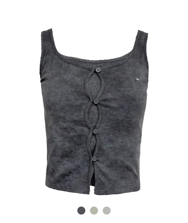 Hole Button Layered Sleeveless
