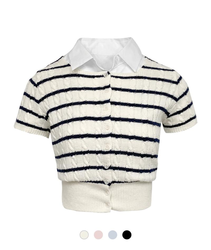 Sunday Half Cardigan & Two Button Shirt