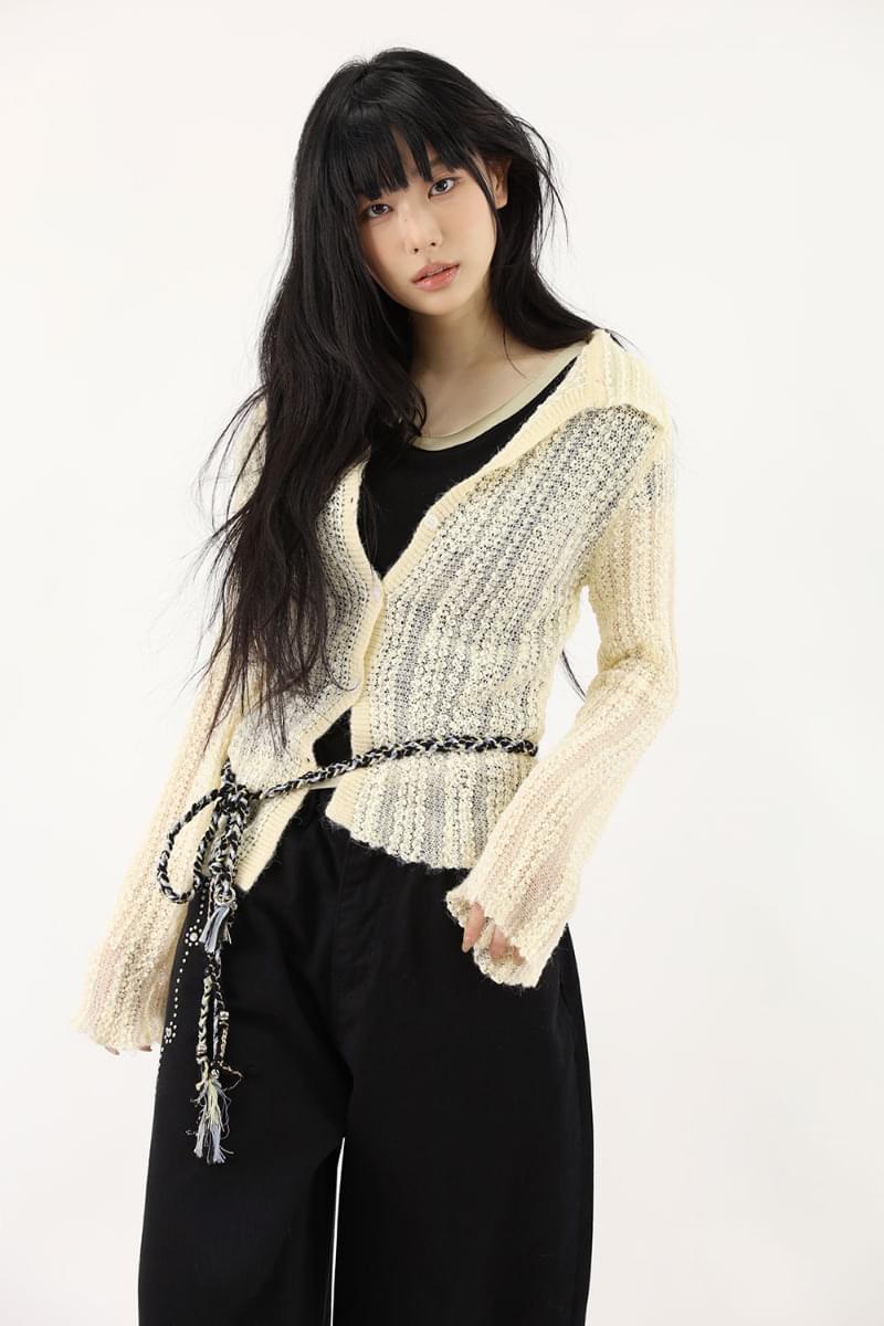 Play See-Through Cara Cardigan