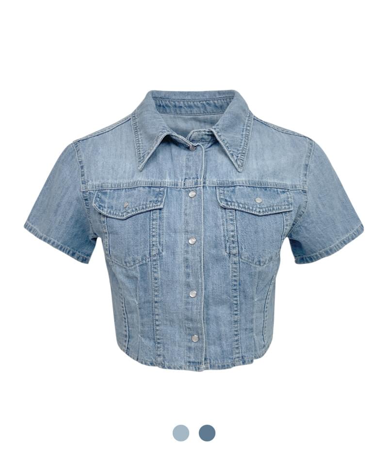 Glendale Crop Denim Shirt