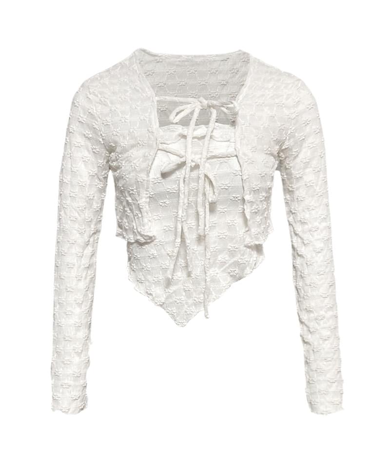 Blossom Strap Cardigan & Top Set