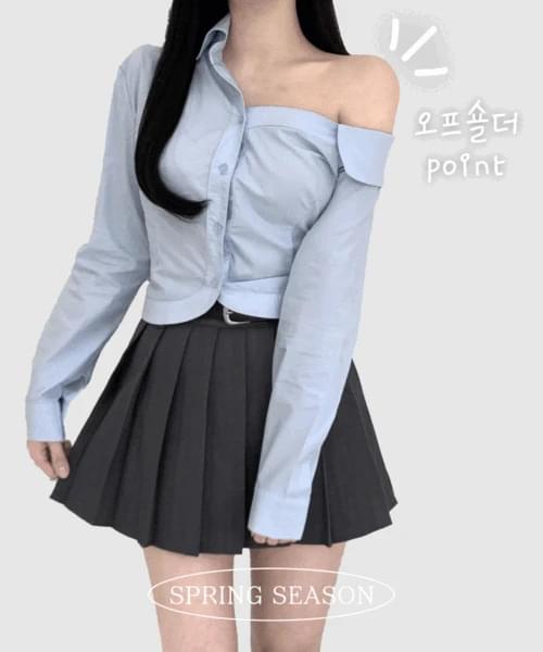 Weba Unbal Off Shoulder Shirt Blouse