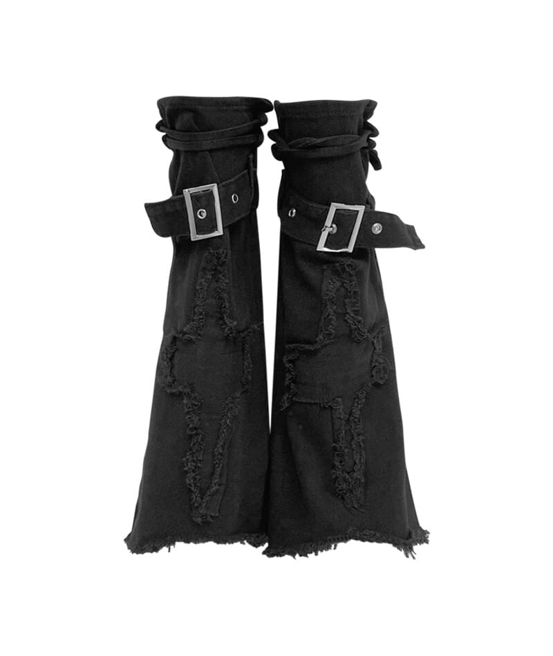 Denim Belt Leg Warmers