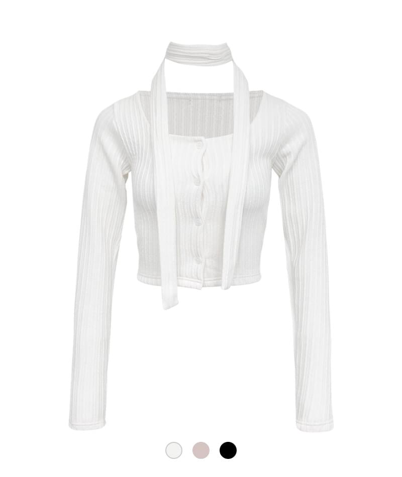 Honey Muffler Crop Cardigan