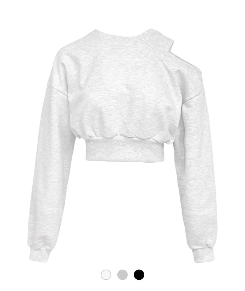 Buzz One Slit Crop Sweatshirt