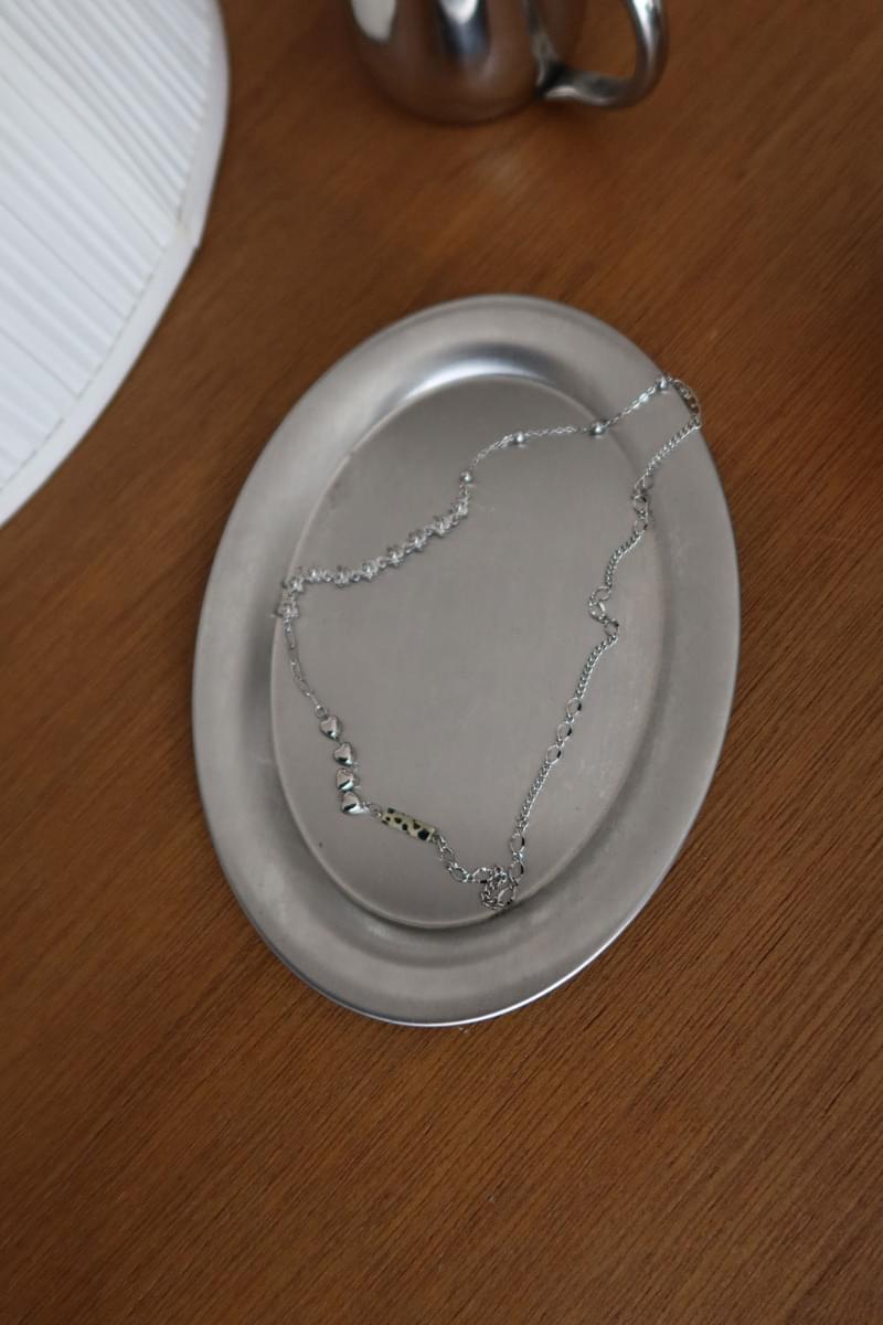 豹紋細鍊墜飾項鍊