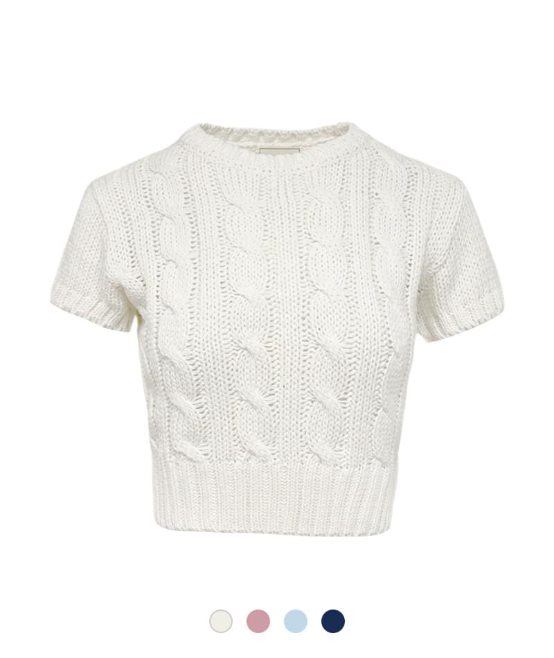 Barona Cable Short Sleeve Knitwear