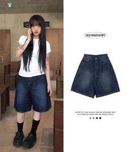 デルショートバミューダウォッシュデニムパンツ