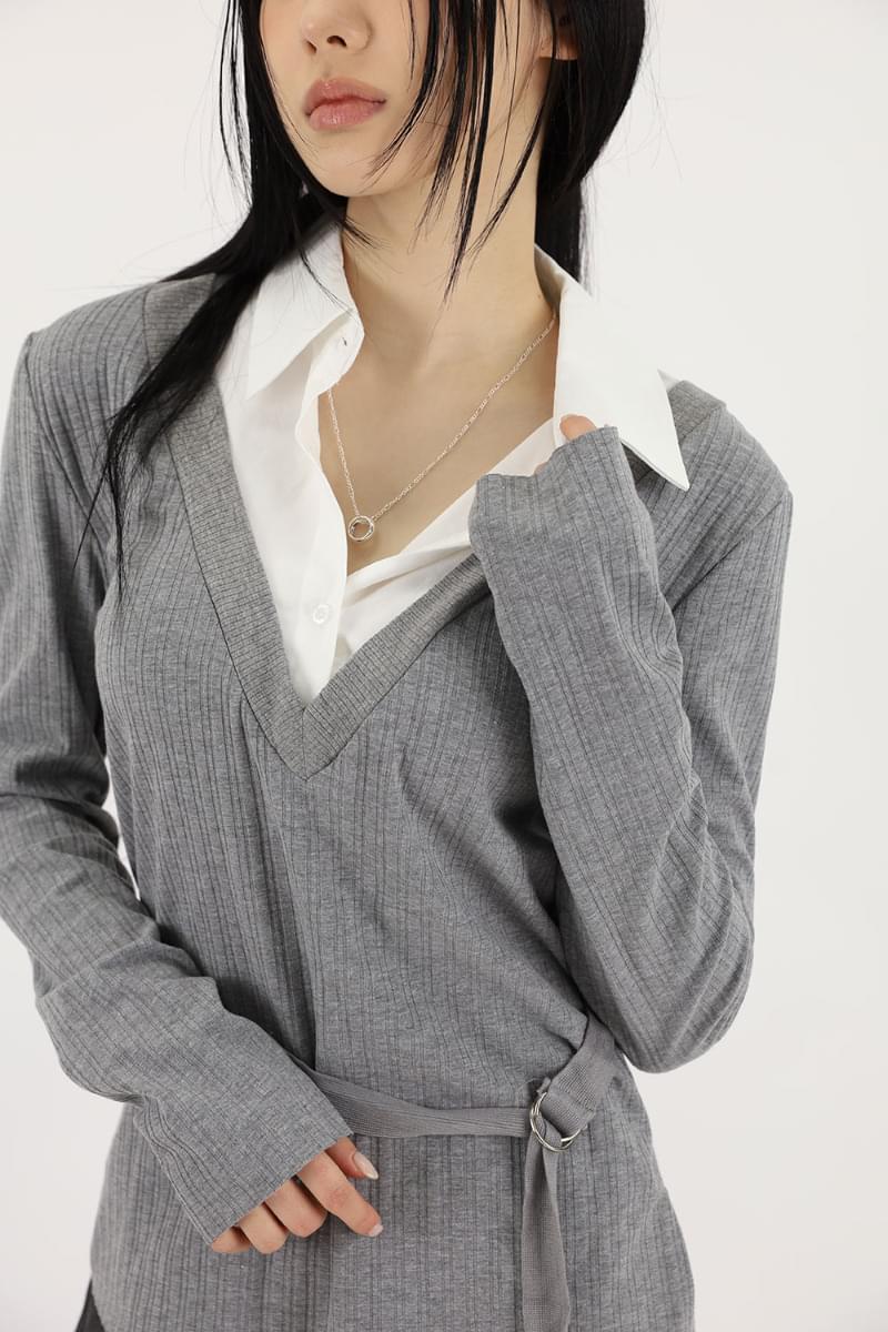 銀色長款鎖骨鏈