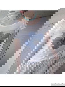 テンセル水彩半袖Tシャツ