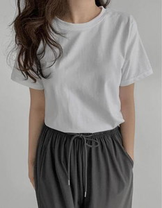 Tantang Cotton 2 Basic Plain Short Sleeve T-shirt