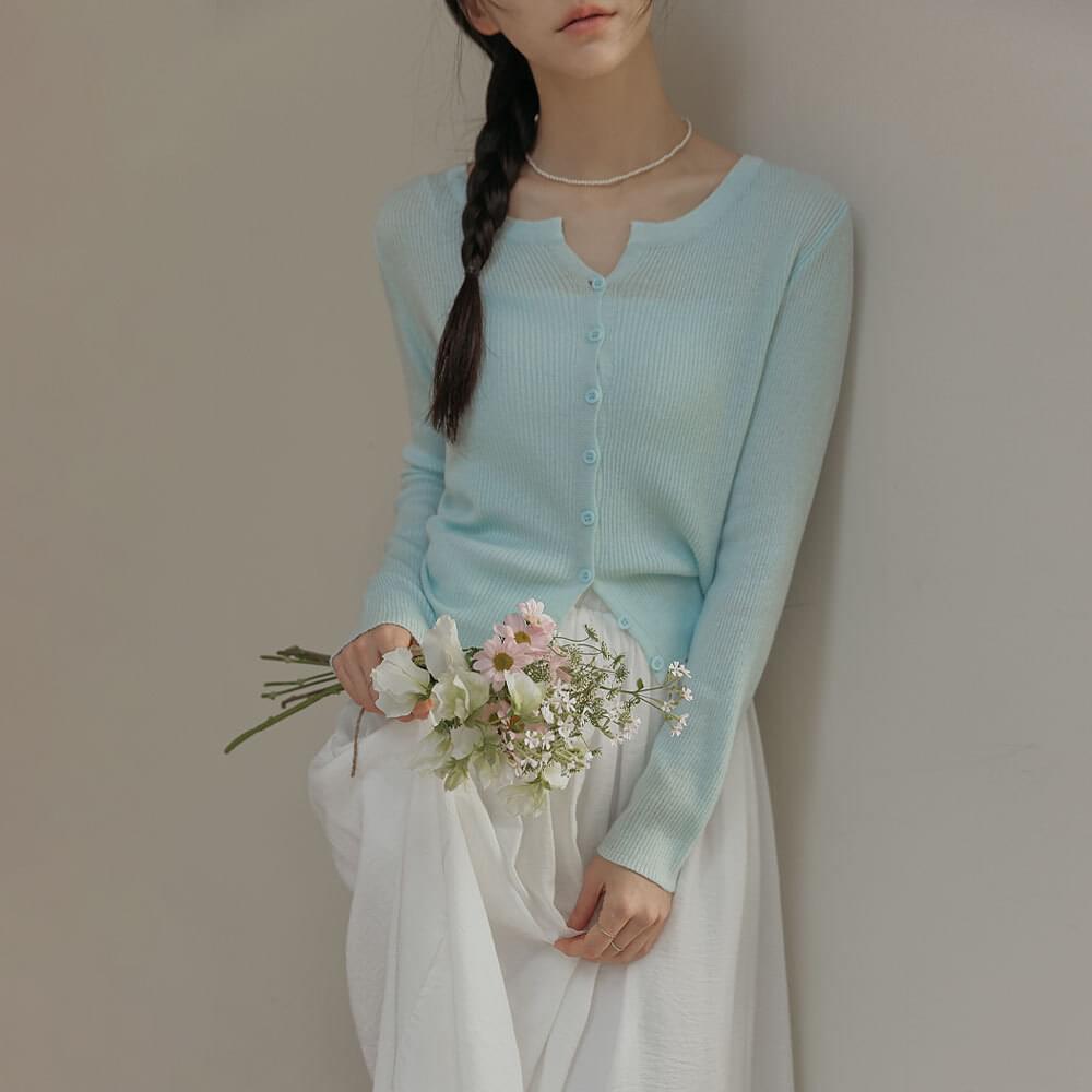 Hediven Open Neck Slim Golji Knit Cardigan