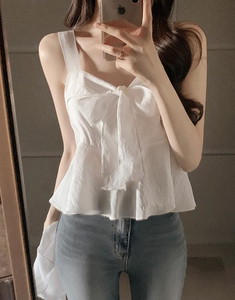 Poet Ribbon Sleeveless Blouse