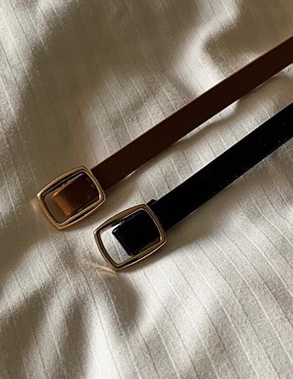 케니스 스퀘어 버클 슬림 벨트