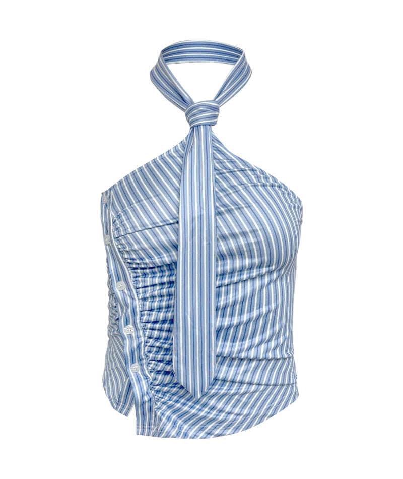 Soi Stripe Tie Top