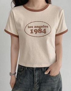 Color Angel Crop Short Sleeve T-shirt