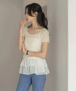 Matilda Square Neck Back Strap 1/2 Knit