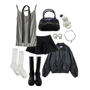 jacket,socks,skirt 코디