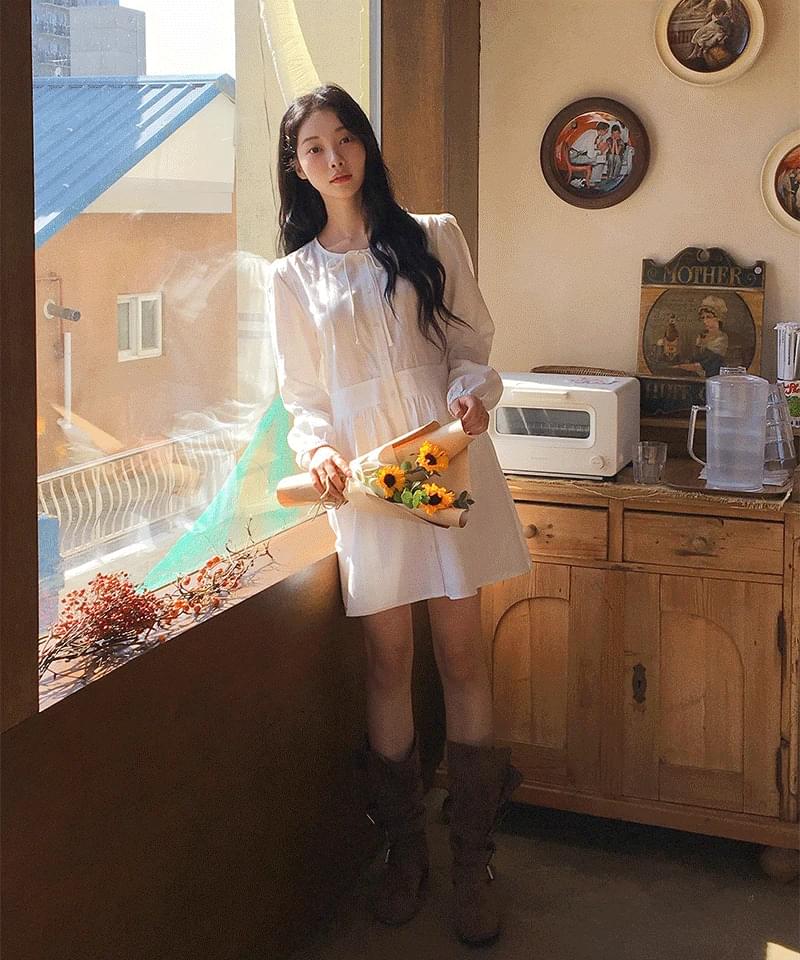 One Mini One Piece (Layered, Lovely, Spring White One Piece)