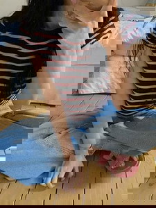 에반 백버튼 니트