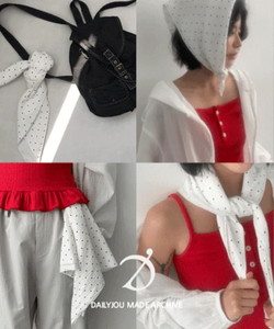 Wendy Dot Layered Cotton Scarf