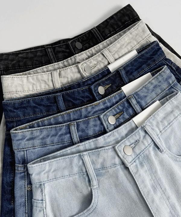 Abel High Waist Wide 3/4 Length Denim Shorts 5 Colors