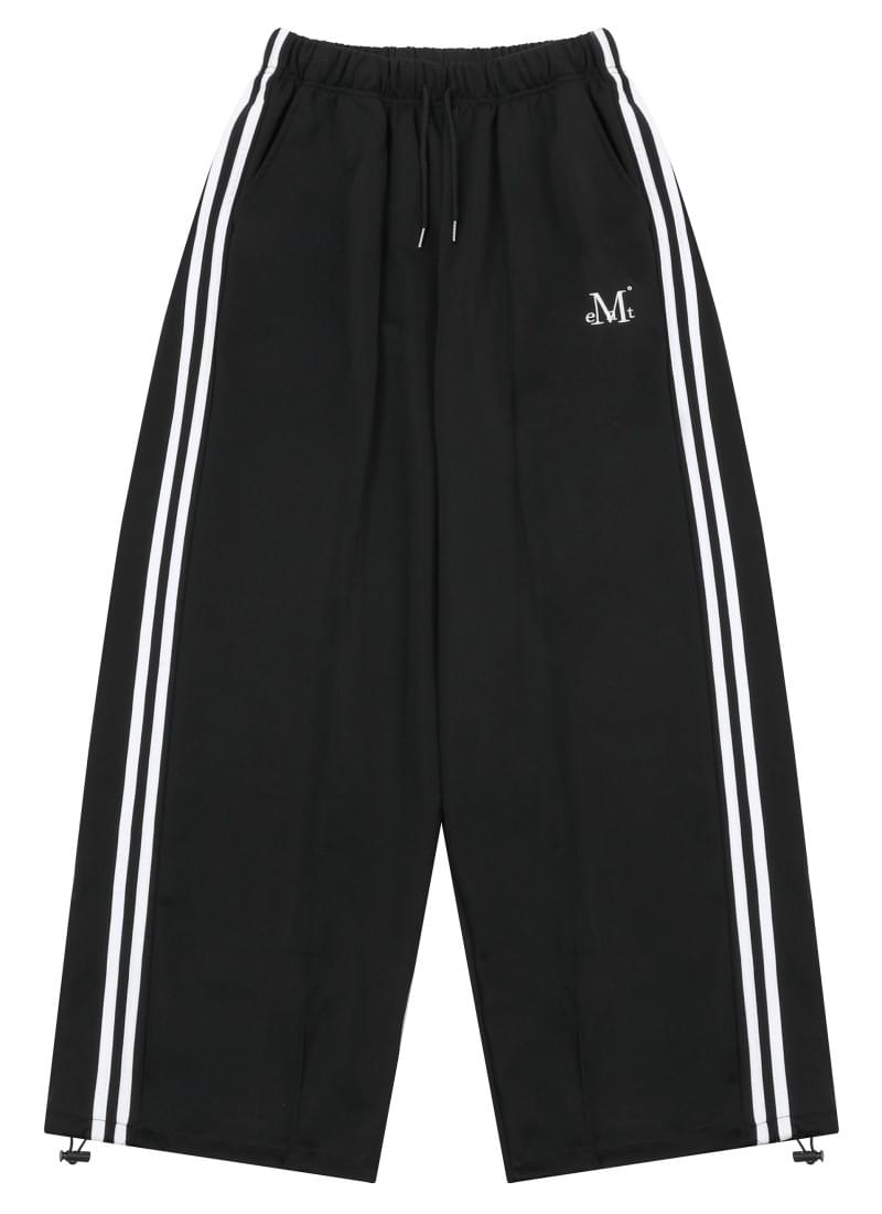 【MUCENT】 RAKAN SIDE LINE STRING WIDE PANTS UNISEX □MUCENT□ Lakan Side Line String Wide Pants Unisex P00000ZO