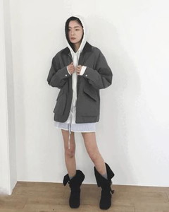 폴딩 버클 미들 부츠 (3color) *베이지 245 사이즈 당일 발송 가능