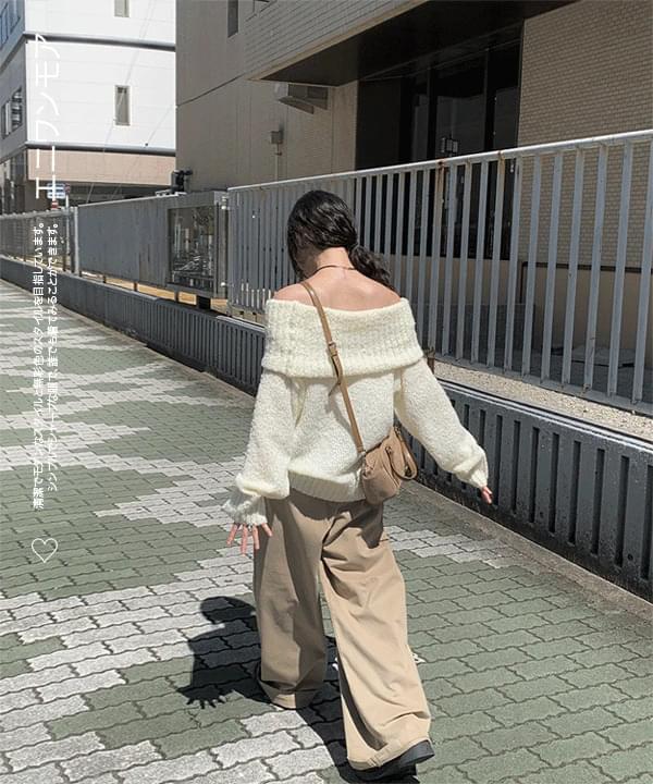 オールピッチコットンバンディングワイドパンツ