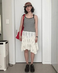 Low Layered Knitwear Skirt *Ivory Same Day Shipping Available