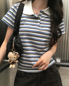 Katin Stripe Collar Rugby Tee PK Short Sleeve T-Shirt