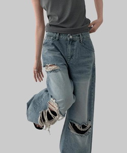 Netrit Damage Wide Denim Pants