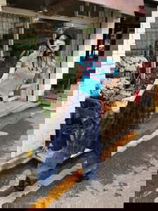 FRILL CHECK LONG SK