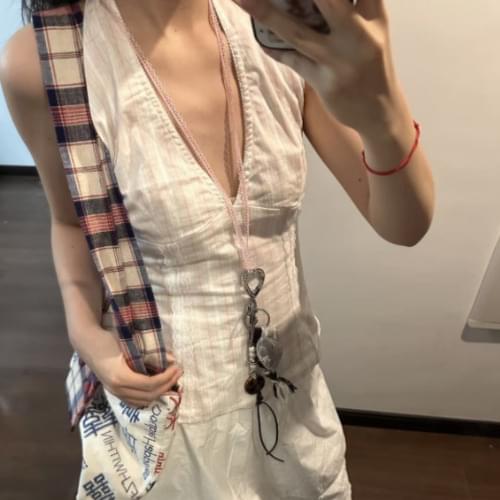 Hippie Striped Halter Neck