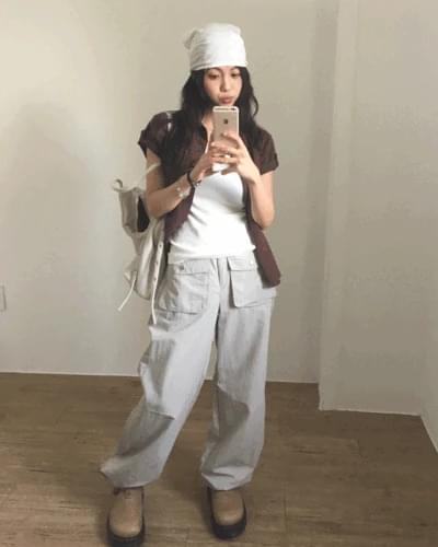 Double Pocket Parachute Pants