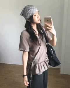 Low wrap blouse