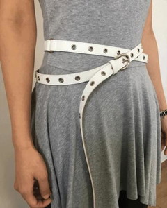 Double Layer Studded Belt *White Same Day Shipping Available