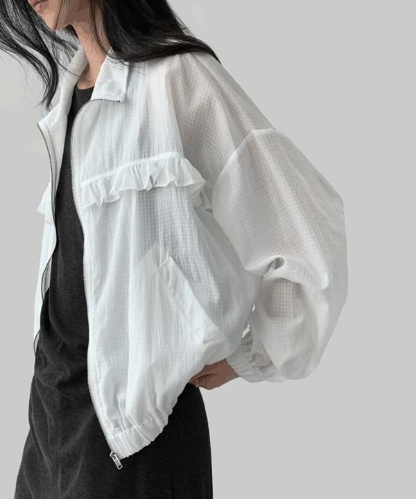 Rohilly Frill Check Windbreaker Jacket