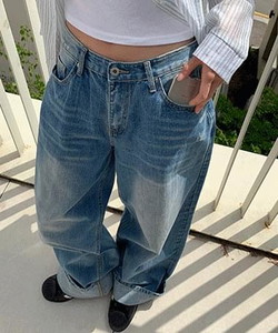 Timoa Pocket Wide Denim Pants