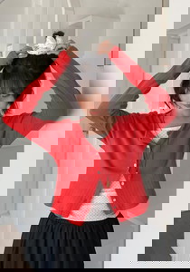 Punching Crop Cardigan with Sound