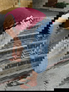 側鈕扣百慕達休閒短褲