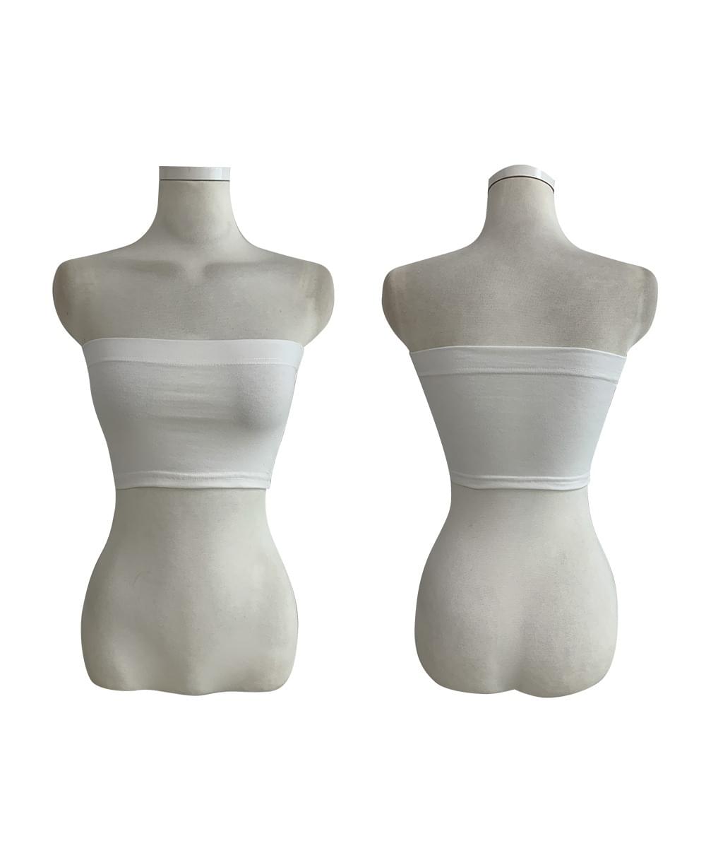 Tight crop tank top tube top bra top Spandex inner sleeveless layered basic basic daily