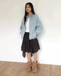 컷아웃 나일론 트랙자켓 (5color) *화이트, 스카이블루, 그레이, 블랙 당일 발송 가능