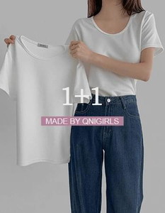 #랍빠넥기본반팔티셔츠