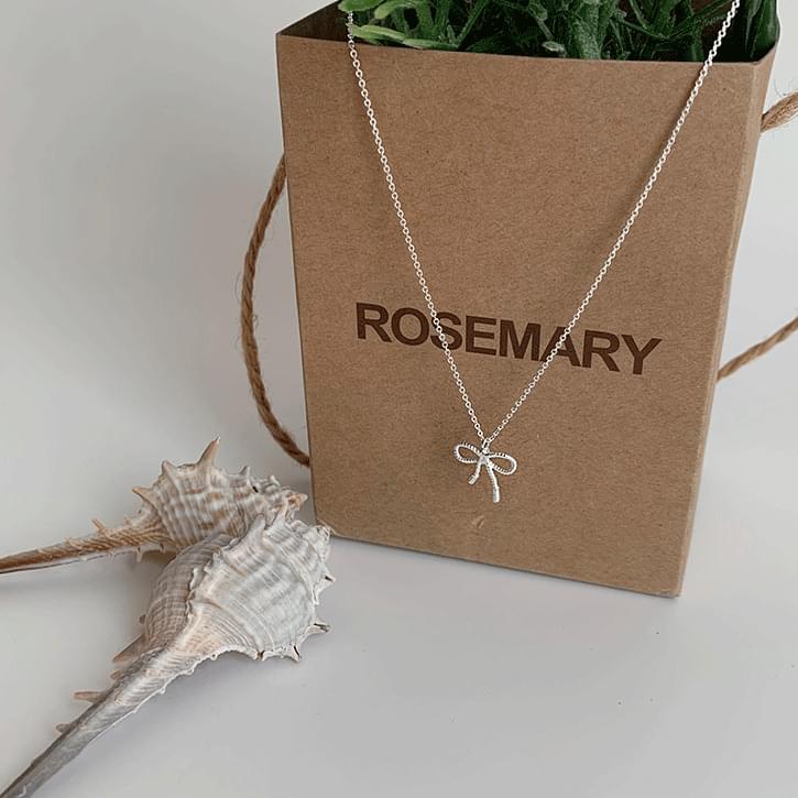 silver ribbon necklace