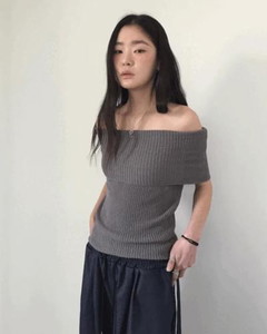 Ella Knitwear Off Shoulder *Black Same Day Shipping Available