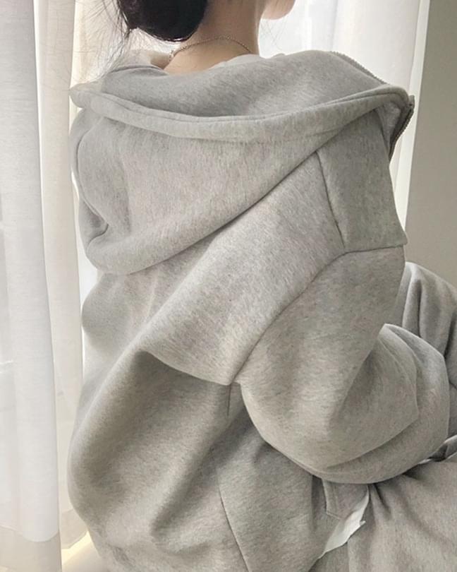 舒服可愛內刷毛連帽拉鍊外套