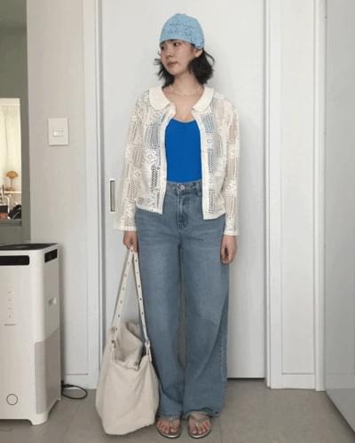 Flower Crochet Knitwear Cardigan